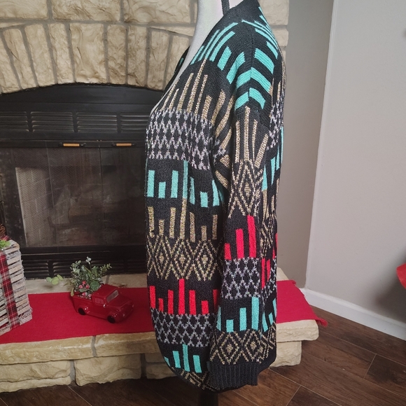 Krush Stylish Women's Cardigan with Geometric Pattern M/L - Picture 5 of 6